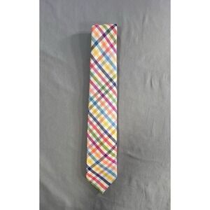 Charles Tyrwhitt Tie 100% Silk Handmade England Colorful‎ Plaid